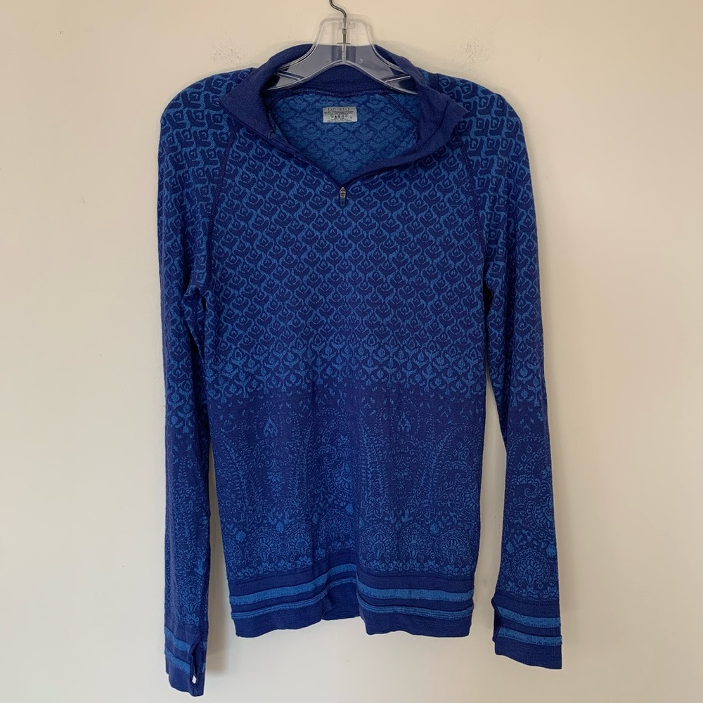 Athleta Print 1/2 Zip Pullover Size Large